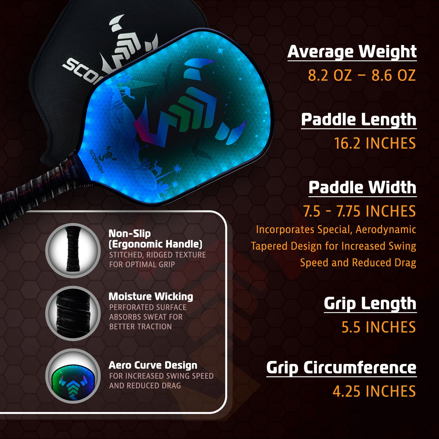 Pioneer: Aerodynamic Fiberglass Paddle – 1 Unit