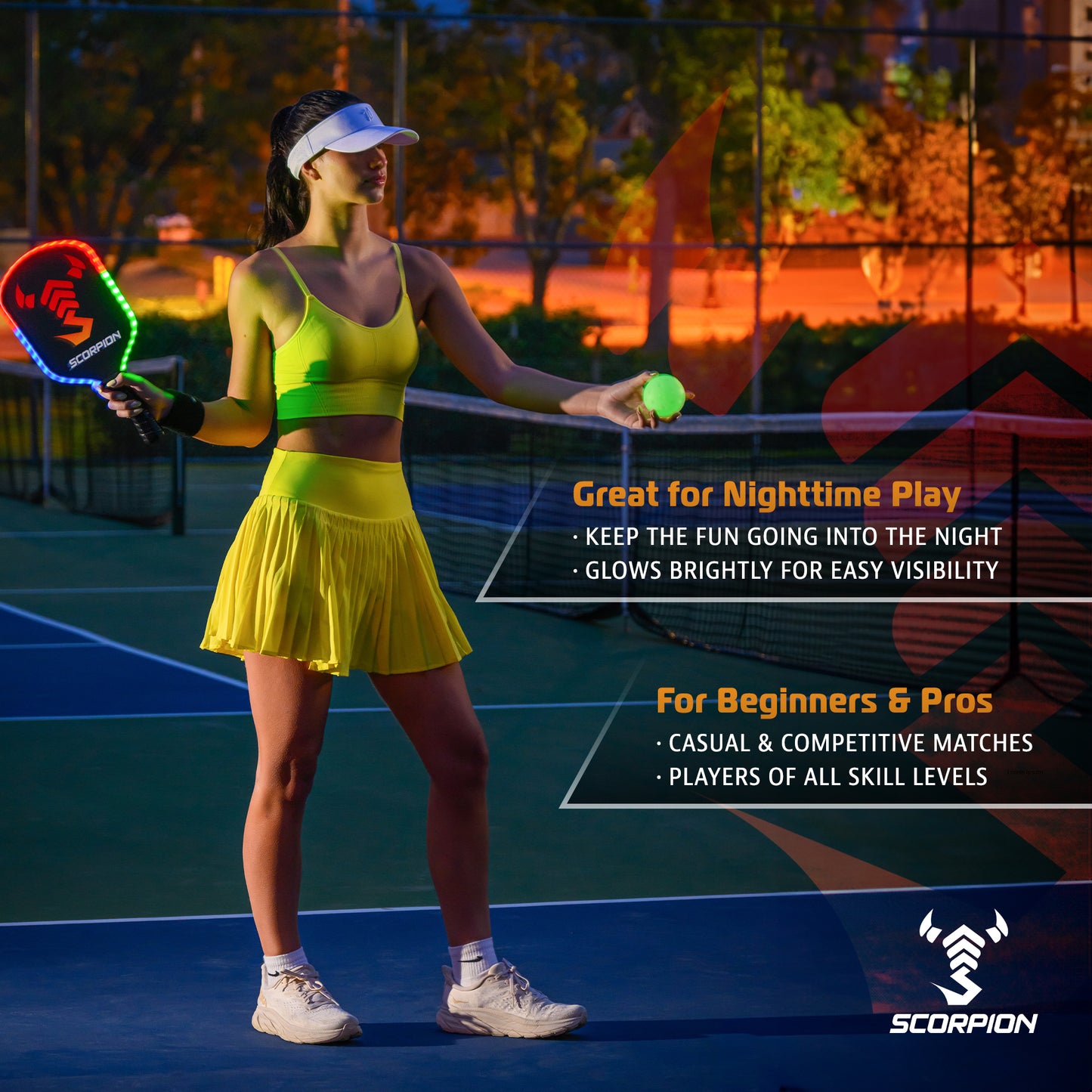 3- Pack Glow Pickleballs: Clear Glow