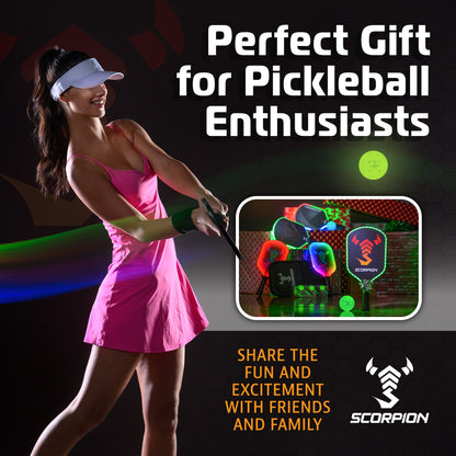 3-Pack Glow Pickleballs: Neon Yellow Glow