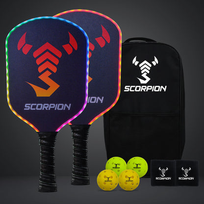 Genesis Wood Pickleball Paddle 2 Paddle Set with Carrying Bag and 4 Pickleballs