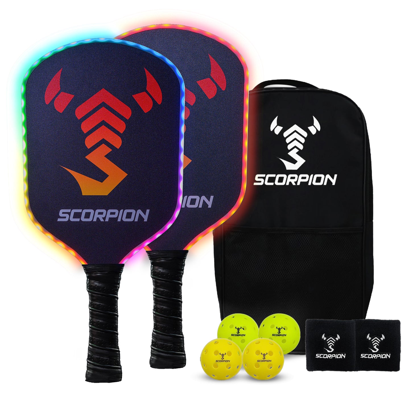Genesis Wood Pickleball Paddle 2 Paddle Set with Carrying Bag and 4 Pickleballs