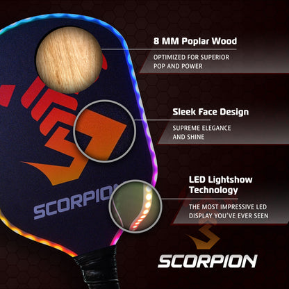 Genesis Wood Pickleball Paddle 2 Paddle Set with Carrying Bag and 4 Pickleballs